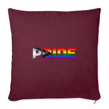 Fierté - Housse de coussin décorative 45 x 45 cm - bordeaux - Devant