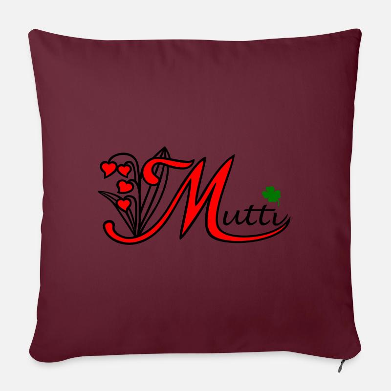 Mama, Muttertag, Mutti - Sofakissenbezug 45 x 45 cm - Burgunderrot