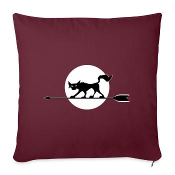 Bogenschießen Bogenschütze Shirt Wolf Pfeil Mond - Sofakissenbezug 45 x 45 cm - Burgunderrot - Vorne