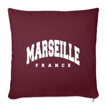 Marseille - Sofakissenbezug 45 x 45 cm - Burgunderrot - Vorne