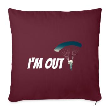 parachute - Housse de coussin décorative 45 x 45 cm - bordeaux - Devant