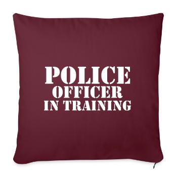 Policier en formation pour les policiers - Housse de coussin décorative 45 x 45 cm - bordeaux - Devant