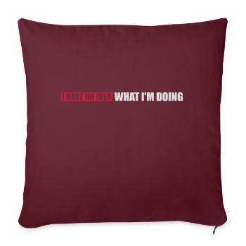 Aucune idée - Housse de coussin décorative 45 x 45 cm - bordeaux - Devant
