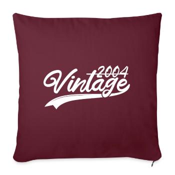 Vintage 2004 Cadeau d’anniversaire 2004 - Housse de coussin décorative 45 x 45 cm - bordeaux - Devant