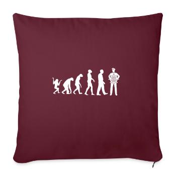 Cadeau de capitaine Ocean Ocean Age singe pierre âge - Housse de coussin décorative 45 x 45 cm - bordeaux - Devant