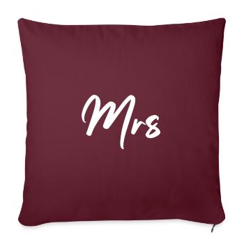 Mme Couple Couple Petite amie Partenaire Couple Chemise - Housse de coussin décorative 45 x 45 cm - bordeaux - Devant