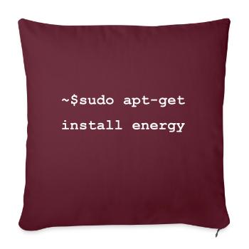 sudo apt-get install energy - Sofakissenbezug 45 x 45 cm - Burgunderrot - Vorne