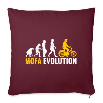 Cyclomoteur Cyclomoteur Cyclomoteur Cyclomoteur Cyclomoteur Scooter - Housse de coussin décorative 45 x 45 cm - bordeaux - Devant