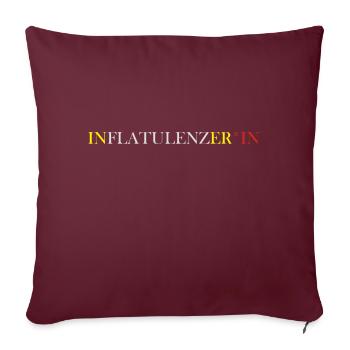 Inflatulenzer*In - Sofakissenbezug 45 x 45 cm - Burgunderrot - Vorne