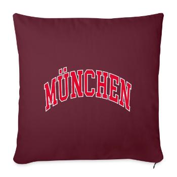 Munich - Housse de coussin décorative 45 x 45 cm - bordeaux - Devant
