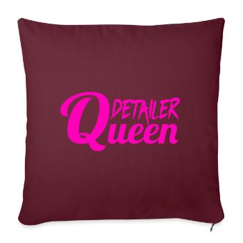Detailer Queen Car Detailing Autopflege Frauen - Sofakissenbezug 45 x 45 cm - Burgunderrot - Vorne