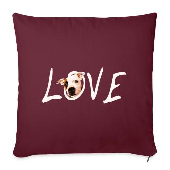 Staffordshire Love - Sofakissenbezug 45 x 45 cm - Burgunderrot - Vorne