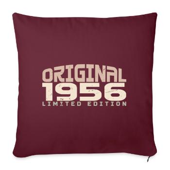 Millésime 1956 édition limitée 1956 anniversaire - Housse de coussin décorative 45 x 45 cm - bordeaux - Devant