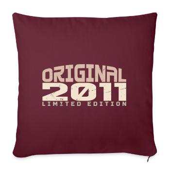 Millésime 2011 Édition Limitée 2011 Anniversaire - Housse de coussin décorative 45 x 45 cm - bordeaux - Devant