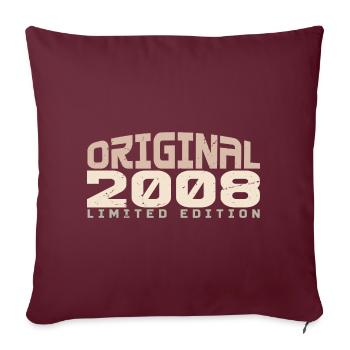 Millésime 2008 Édition Limitée 2008 Anniversaire - Housse de coussin décorative 45 x 45 cm - bordeaux - Devant