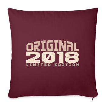 Millésime 2018 Édition Limitée 2018 Anniversaire - Housse de coussin décorative 45 x 45 cm - bordeaux - Devant