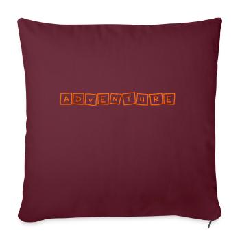 adventure - Sofakissenbezug 45 x 45 cm - Burgunderrot - Vorne