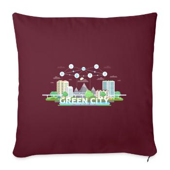 Energies renouvelables Eco environnement Environnement Électrique Recycle - Housse de coussin décorative 45 x 45 cm - bordeaux - Devant