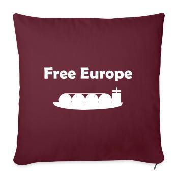 Freiheit für Europa - Sofakissenbezug 45 x 45 cm - Burgunderrot - Vorne