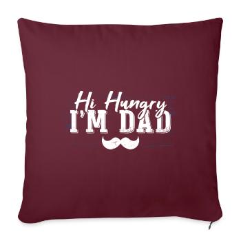 Salut affamé, je suis papa - Housse de coussin décorative 45 x 45 cm - bordeaux - Devant