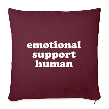Emotional Support Human - Sofakissenbezug 45 x 45 cm - Burgunderrot - Vorne