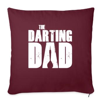 Der Dart spielende Vater Dartpfeil Geschenk - Sofakissenbezug 45 x 45 cm - Burgunderrot - Vorne