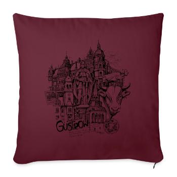 Barlachstadt Güstrow - Housse de coussin décorative 45 x 45 cm - bordeaux - Devant