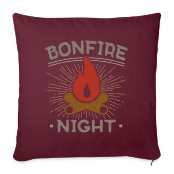 Nuit du feu de joie - Housse de coussin décorative 45 x 45 cm - bordeaux - Devant