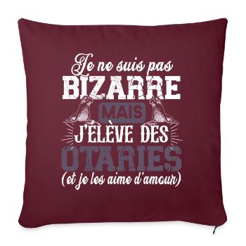 Otarie Phoque Animal Zoo Mammifère Cadeau Humour - Housse de coussin décorative 45 x 45 cm - bordeaux - Devant