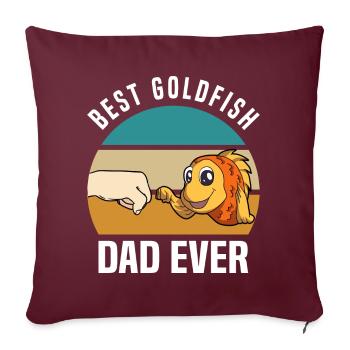 Poisson rouge | Poissons Poissons Cadeaux Goldfish - Housse de coussin décorative 45 x 45 cm - bordeaux - Devant