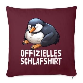 Chemise de nuit officielle Penguin - Housse de coussin décorative 45 x 45 cm - bordeaux - Devant
