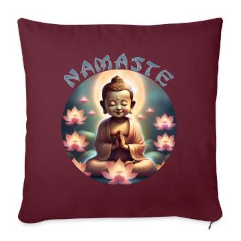 Namaste - Sofakissenbezug 45 x 45 cm - Burgunderrot - Vorne