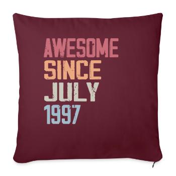 Juillet 1997 Cadeau Anniversaire Juillet 1997 - Housse de coussin décorative 45 x 45 cm - bordeaux - Devant