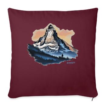 Boutique en ligne de souvenirs du Cervin - Housse de coussin décorative 45 x 45 cm - bordeaux - Devant