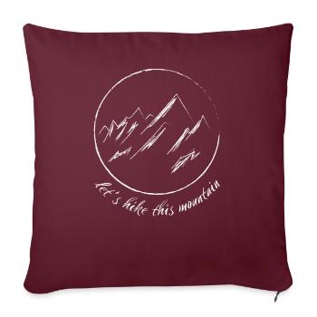 Berg / Faisons une randonnée dans cette montagne - Housse de coussin décorative 45 x 45 cm - bordeaux - Devant
