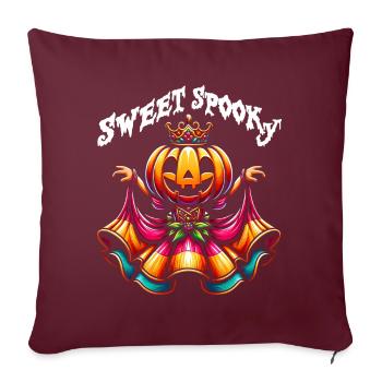 Princesse citrouille d’Halloween avec robe colorée - Housse de coussin décorative 45 x 45 cm - bordeaux - Devant