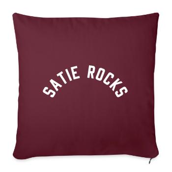 Erik Satie T-shirt drôle de dire - Housse de coussin décorative 45 x 45 cm - bordeaux - Devant
