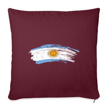 Argentinien - Sofakissenbezug 45 x 45 cm - Burgunderrot - Vorne