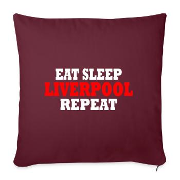Liverpool - Housse de coussin décorative 45 x 45 cm - bordeaux - Devant