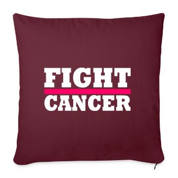 Fight cancer - Housse de coussin décorative 45 x 45 cm - bordeaux - Devant