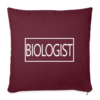 Biologiste fier étudiant diplômé en biologie - Housse de coussin décorative 45 x 45 cm - bordeaux - Devant