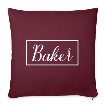Étudiant diplômé en boulangerie-pâtisserie Baker Proud - Housse de coussin décorative 45 x 45 cm - bordeaux - Devant