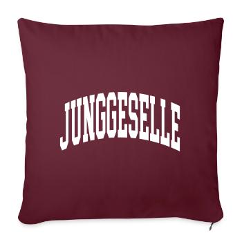 Junggeselle - Sofakissenbezug 45 x 45 cm - Burgunderrot - Vorne