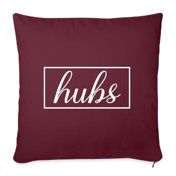 Hubs Matching Verlobung Hochzeit Flitterwochen - Sofakissenbezug 45 x 45 cm - Burgunderrot - Vorne