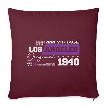 1940 Vintage Born Legend 84 Anniversaire - Housse de coussin décorative 45 x 45 cm - bordeaux - Devant