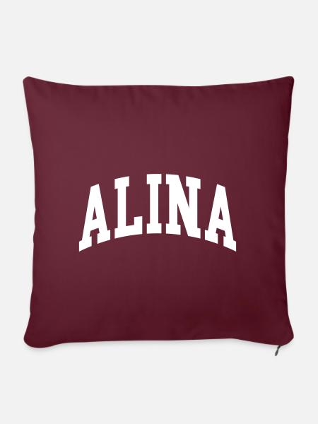 Alina - Sofakissenbezug 45 x 45 cm - Burgunderrot