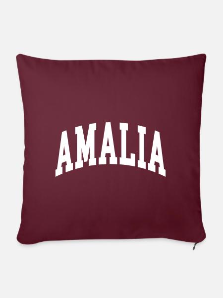 Amalia - Sofakissenbezug 45 x 45 cm - Burgunderrot