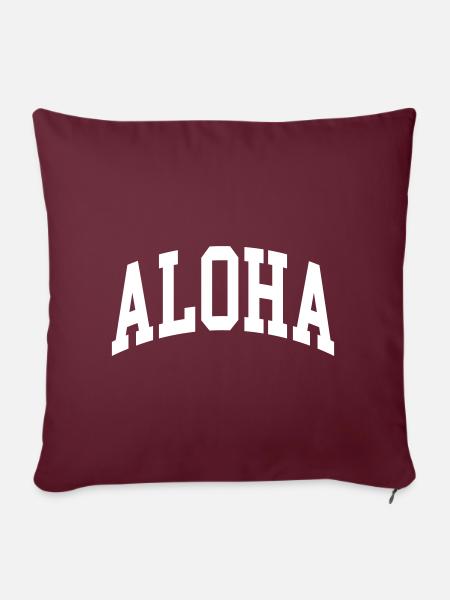 Aloha - Sofakissenbezug 45 x 45 cm - Burgunderrot