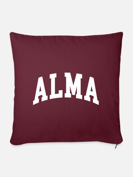 Alma - Sofakissenbezug 45 x 45 cm - Burgunderrot