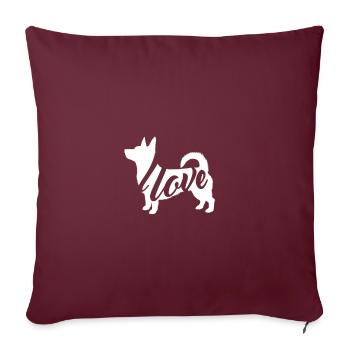 heelerlove - Housse de coussin décorative 45 x 45 cm - bordeaux - Devant